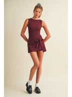 Wine Athletic Wrap Dress