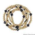 Gold Textured Beaded and Black