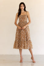 Floral Print  Midi Dress