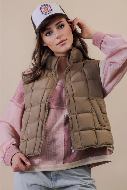 Brown Puffer Vest