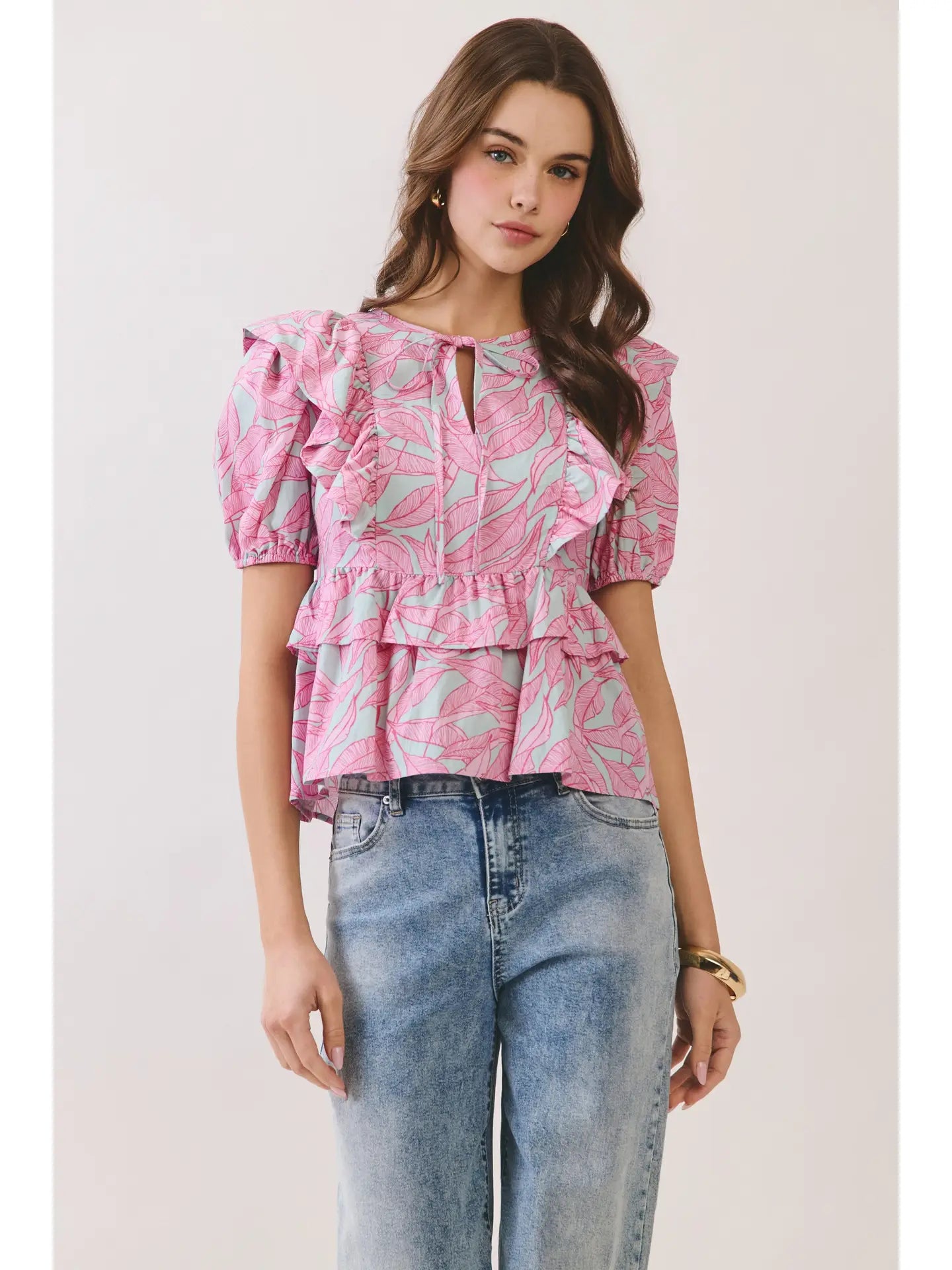 Pink Palms Top