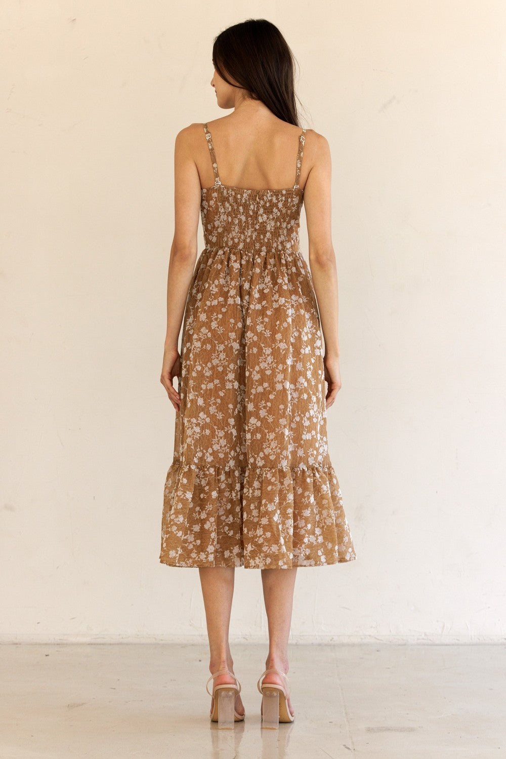 Floral Print  Midi Dress