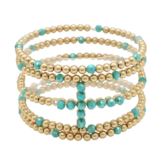 Turquoise Cross Bracelet