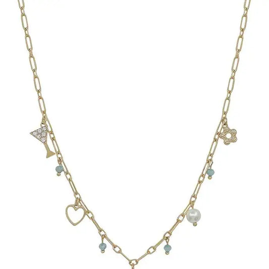 Mint Charm Necklace