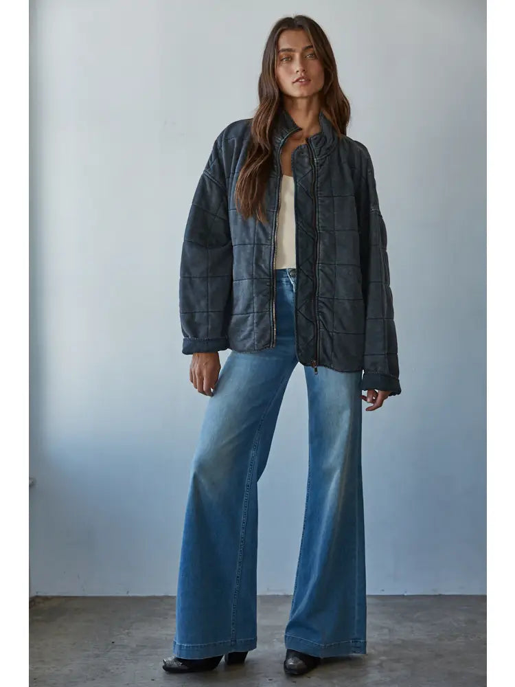 Quilted Charcoal Jacket