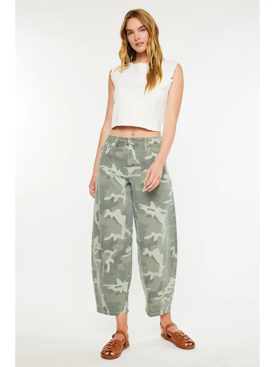 Camo Barrel Jeans