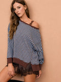 Coffee Date Stripe Top