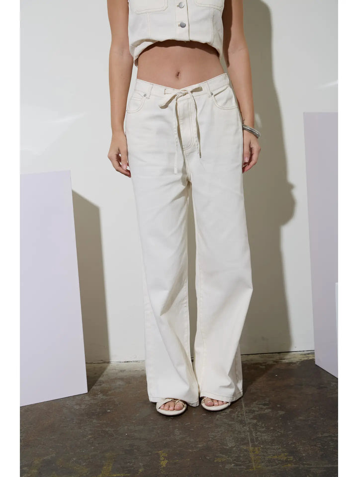 Ivory Drawstring Pants