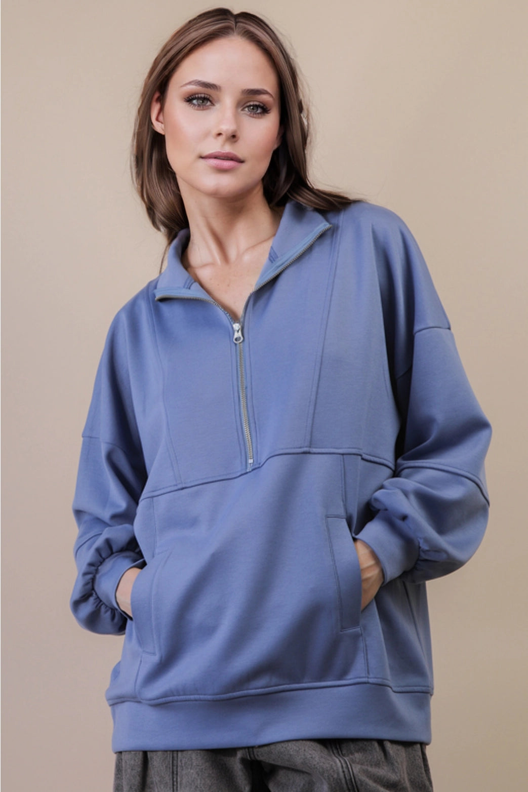 Navy Zip Up