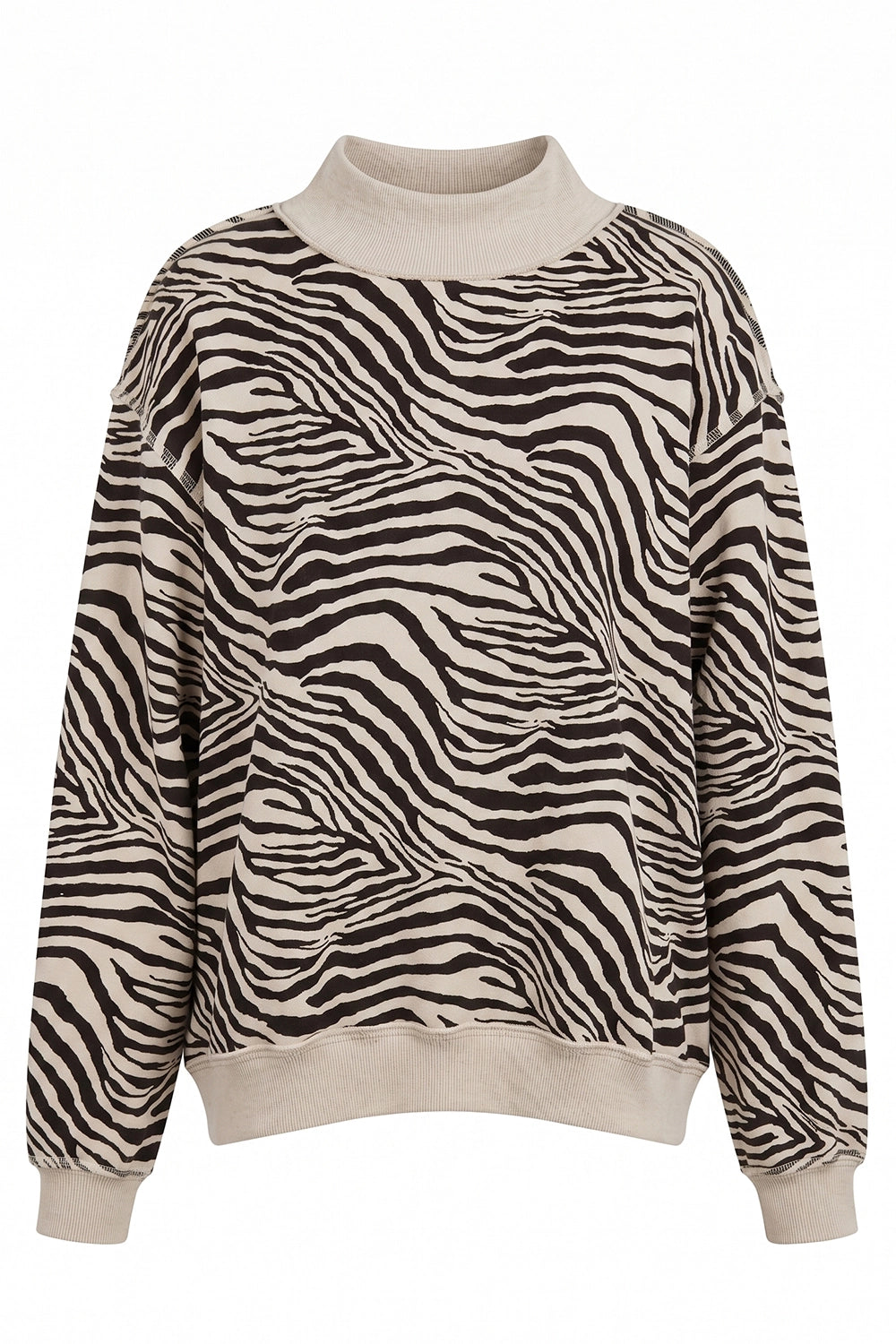 Zebra Mock-Neck