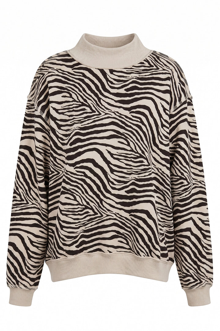 Zebra Mock-Neck