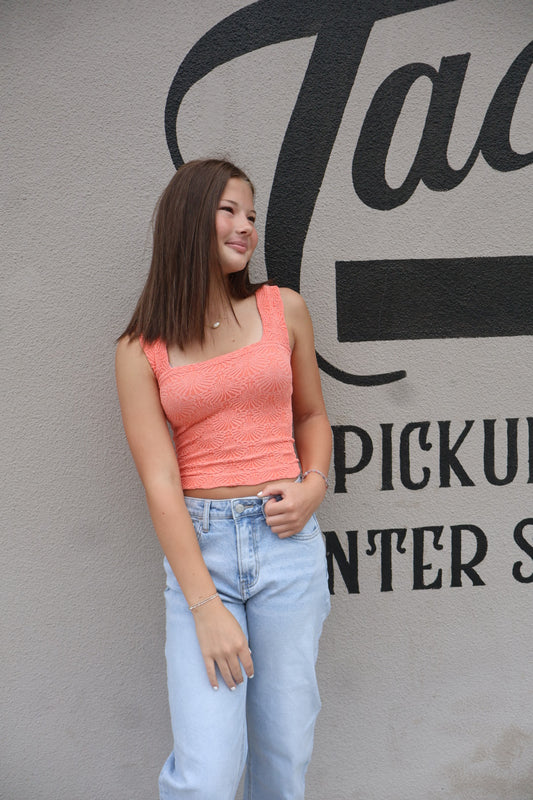 Jacquard Coral Tank