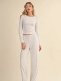 Heart Print Pointelle Lounge Set