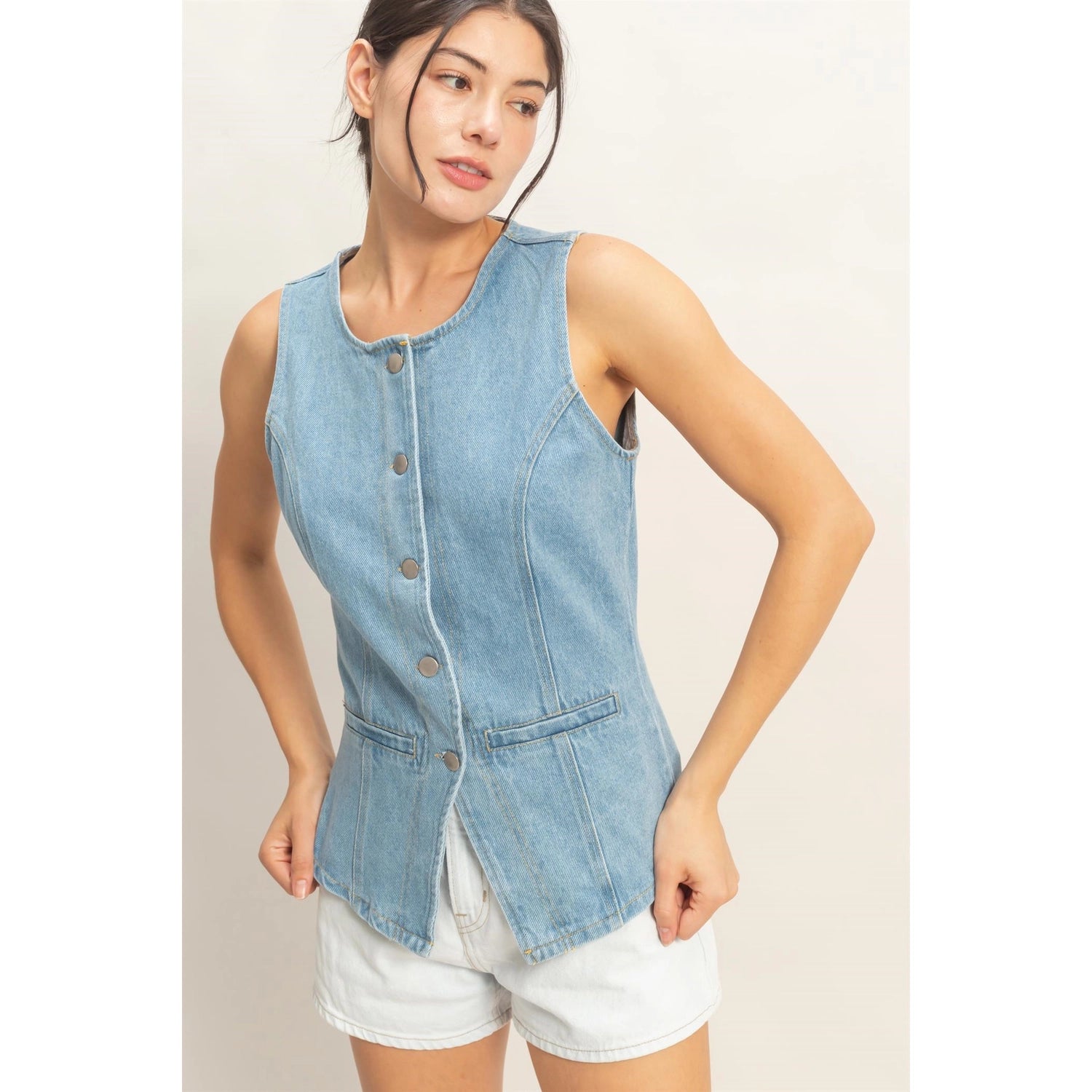 The Denim Staple Top
