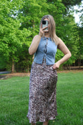 Iris Leopard Skirt