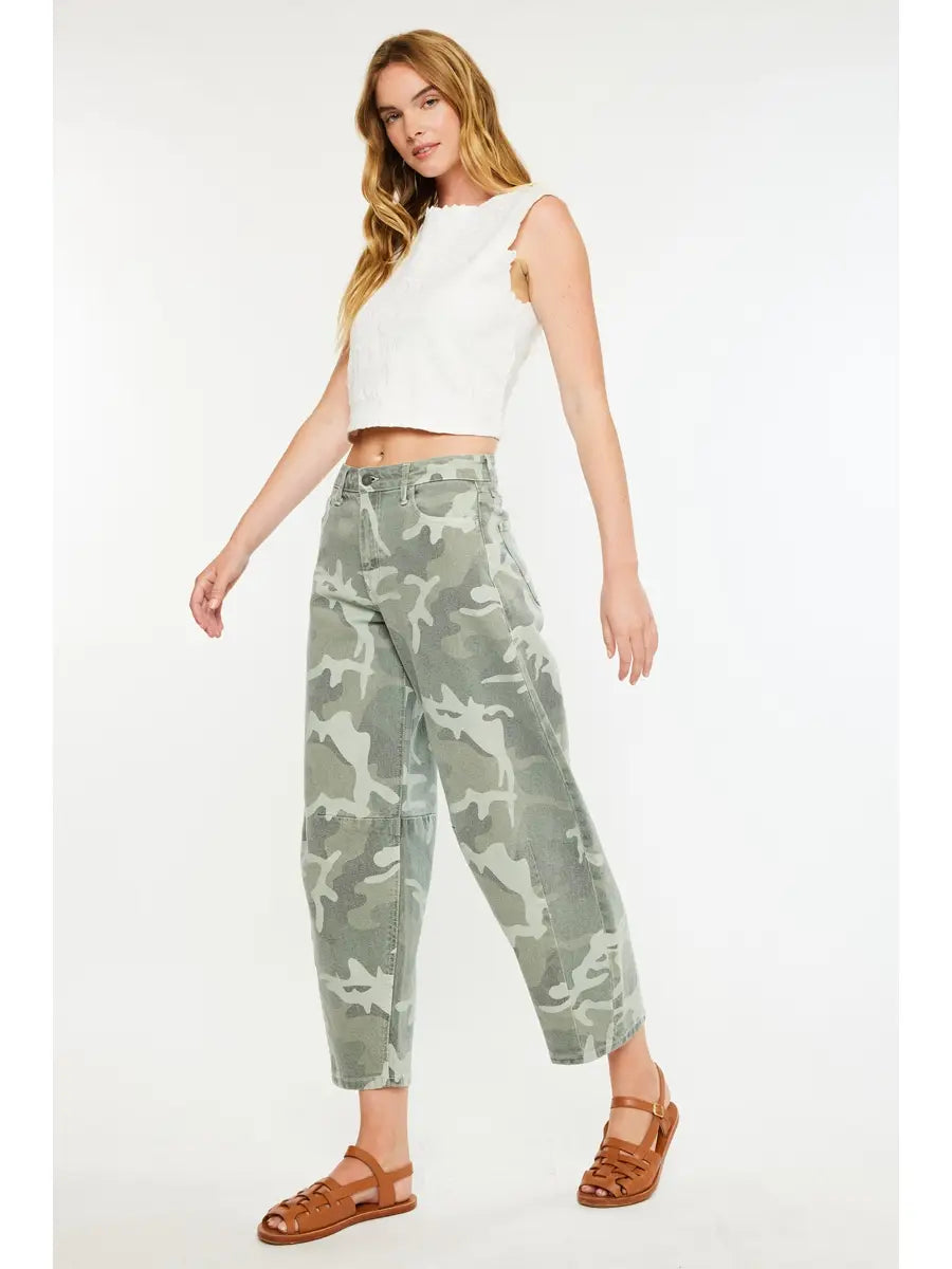 Camo Barrel Jeans