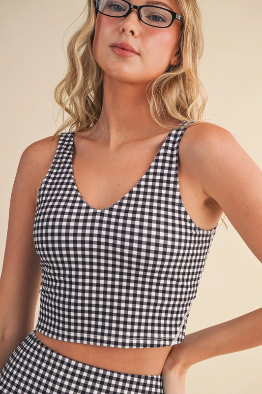 Gingham Align Tank