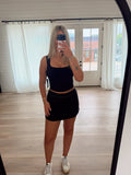 Black Wide Strap Tank