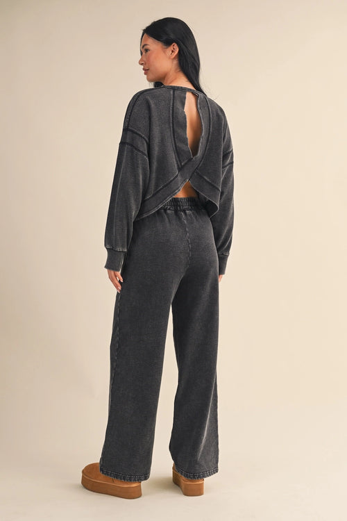 Charcoal Open Back Top