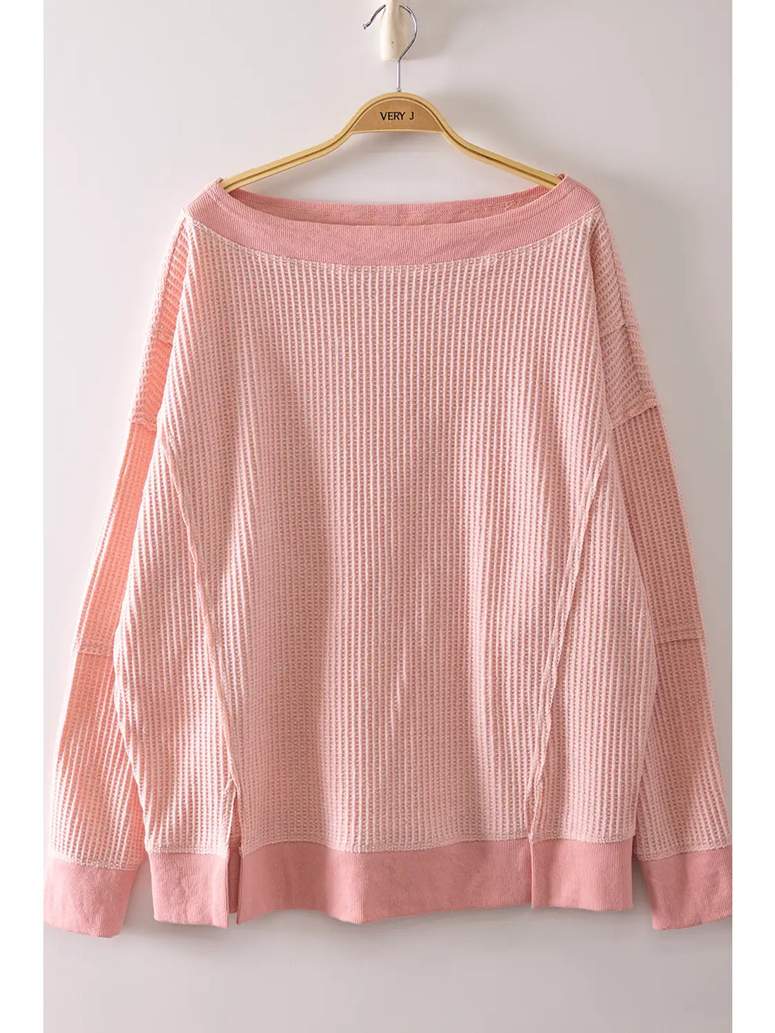 Blush Waffle Knit
