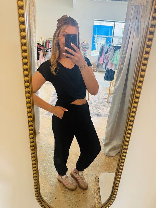 Black Jogger Set
