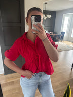 Red Hallie Top