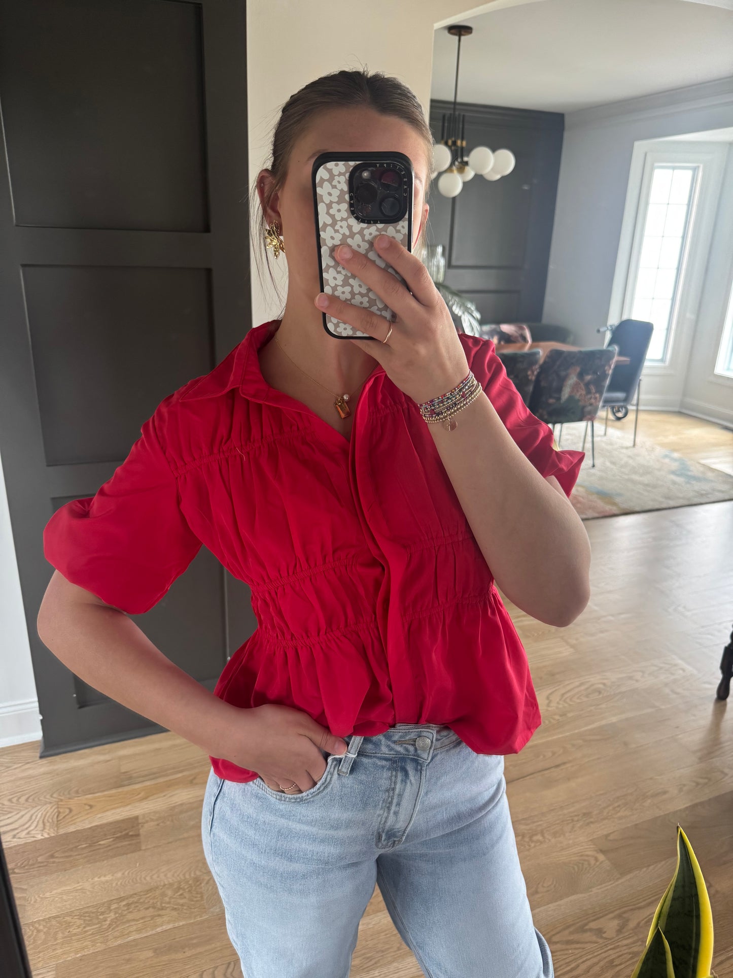 Red Hallie Top