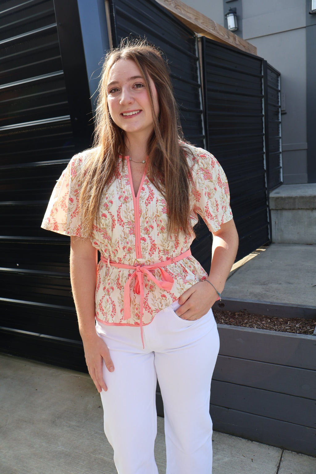 Peplum Floral Top