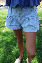 Chambray Shorts
