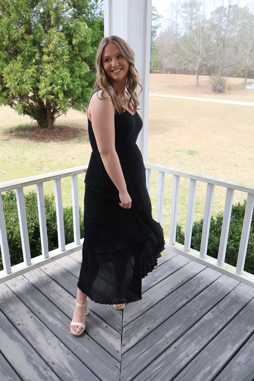 Pleating Midnight Dress