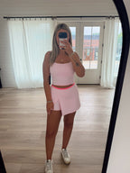 Pink Contrast Skirt