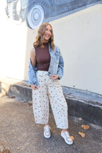 Polka Dot Barrel Jeans
