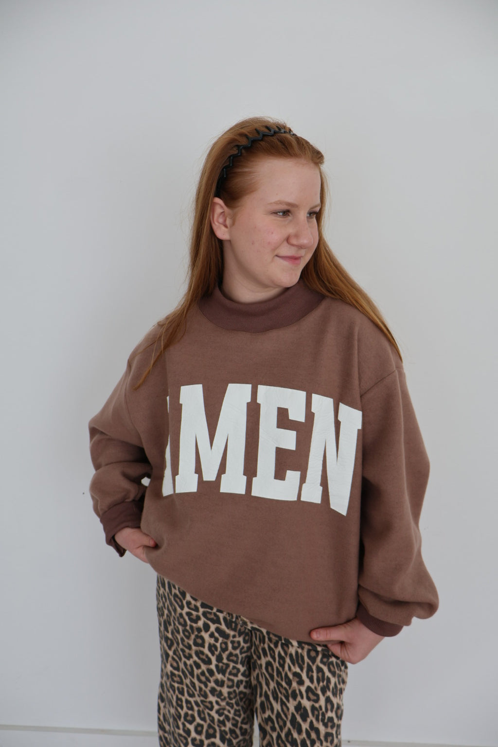 WWJD X AMEN Mockneck