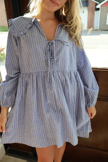 Collard Tie front dress
