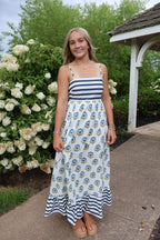 Striped Floral Maxi
