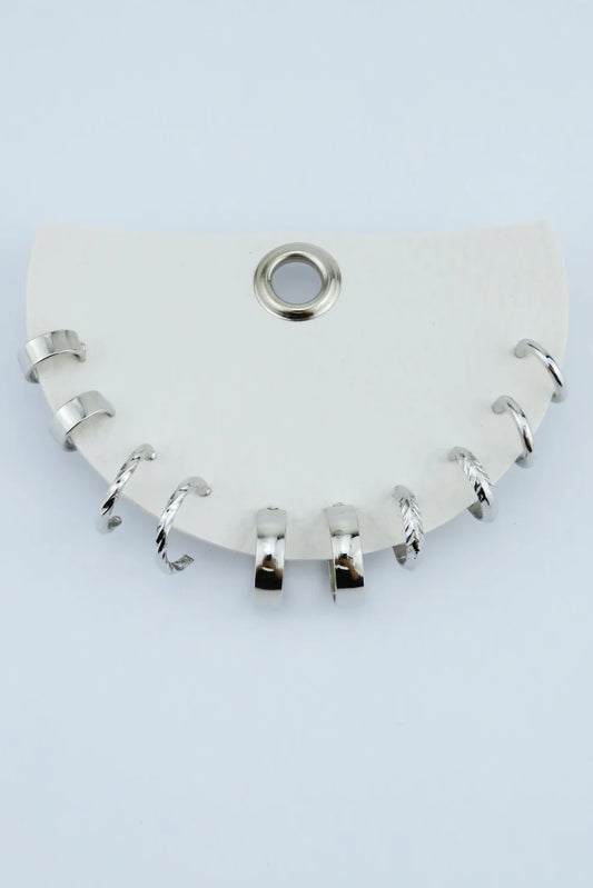 Silver Set Small Hoops
