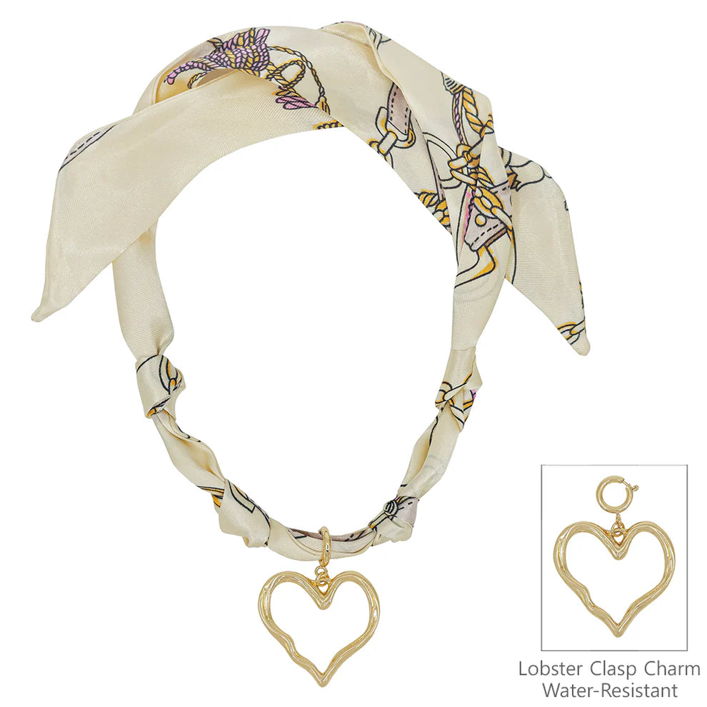 Cream Neutral Knotted Scarf Necklace