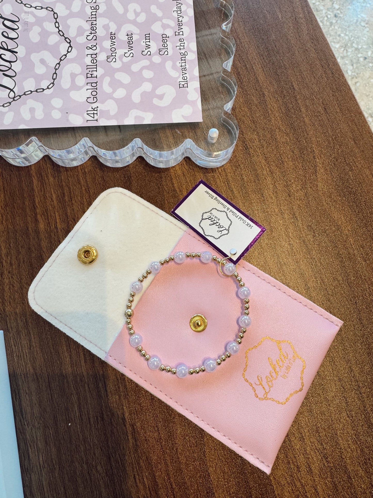 Pink Smooth Crystal Glass