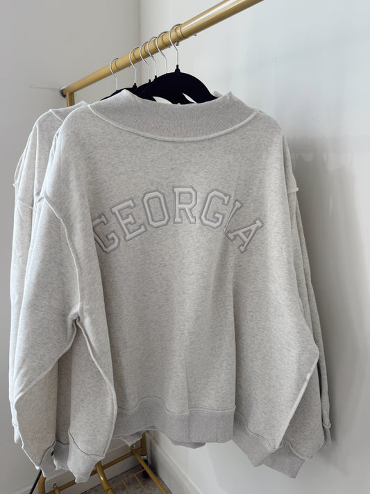 Grey Georgia Mockneck