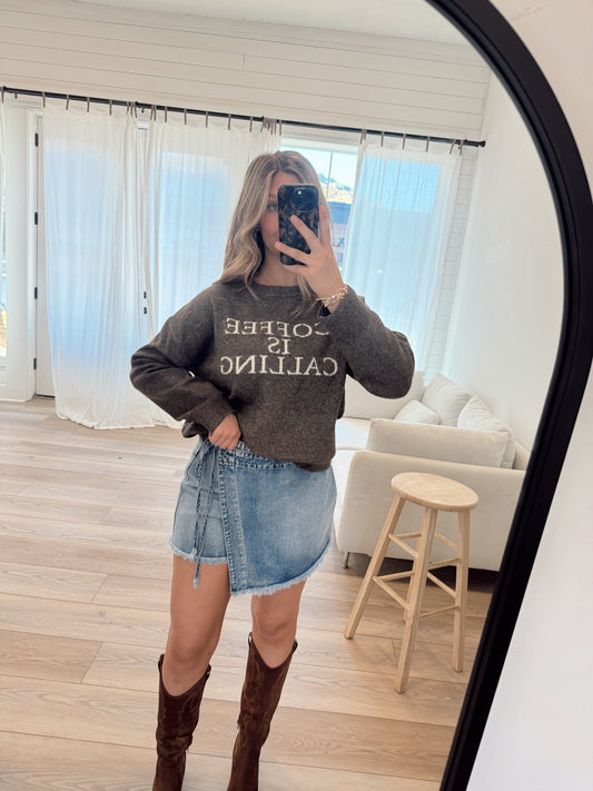 Coffee Is Calling Sweater