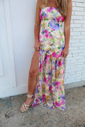 Soft Bloom Strapless Maxi