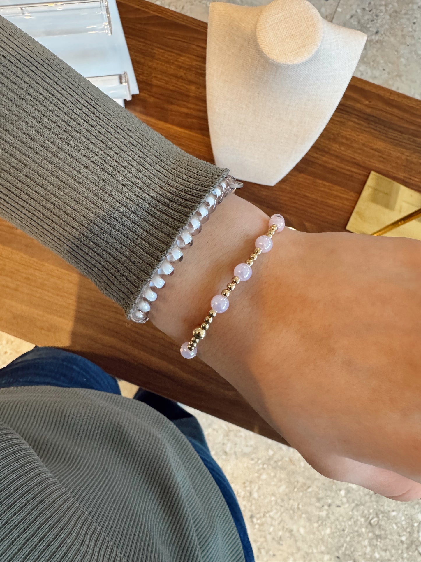 Pink Smooth Crystal Glass