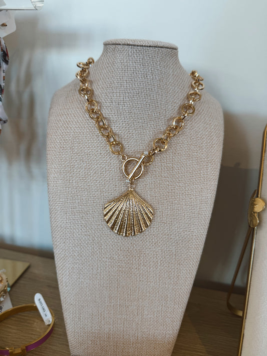 Hammered Shell Necklace