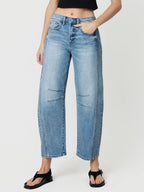 HR Structured Barrel Jeans