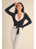 Black Wrap Top