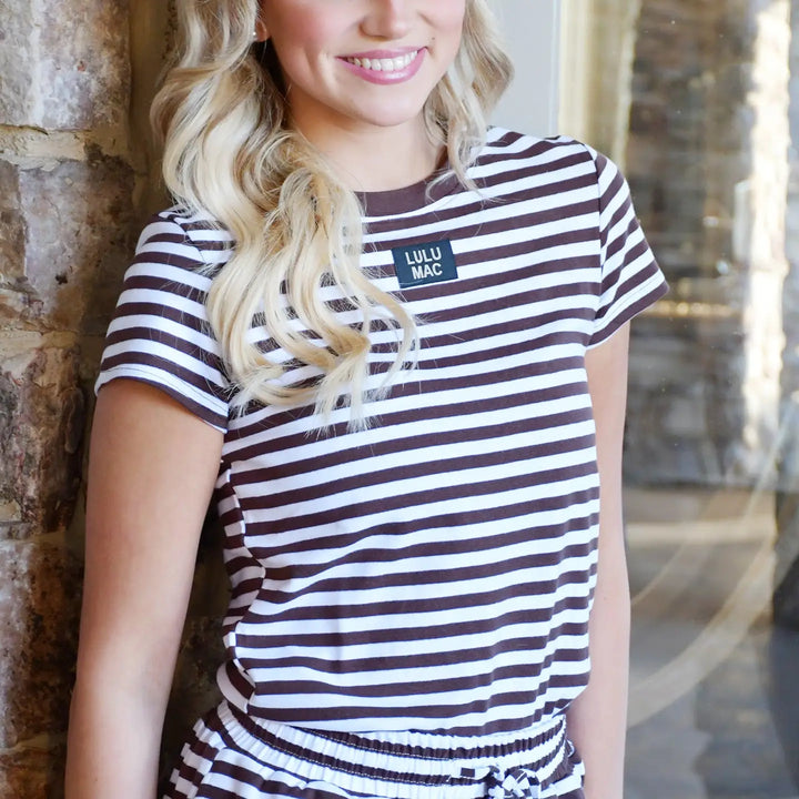 Brown Stripe Tee