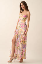 Soft Bloom Strapless Maxi