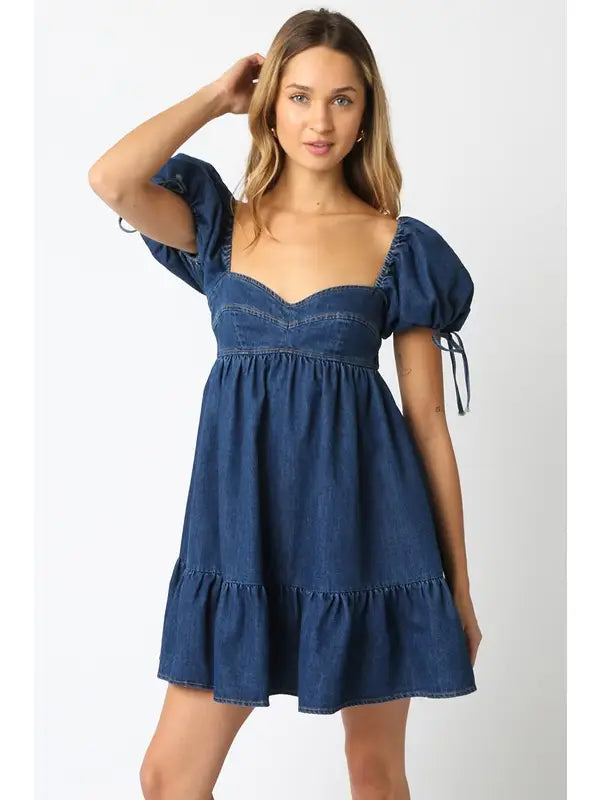 Denim Babydoll Dress