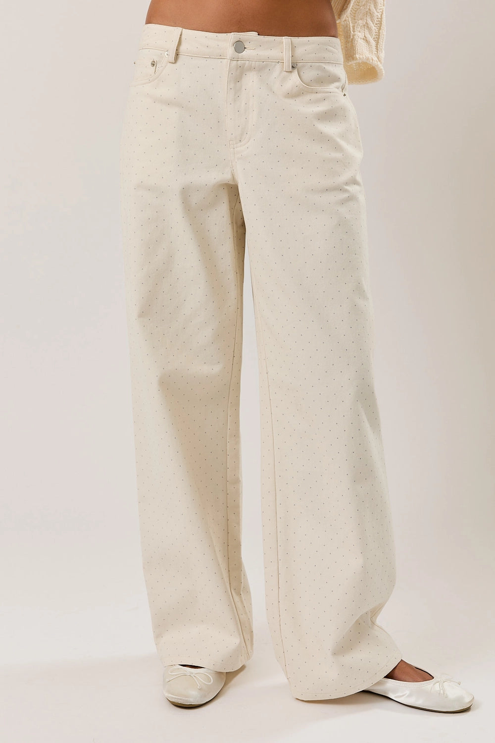 Polka dot wide-leg Pants