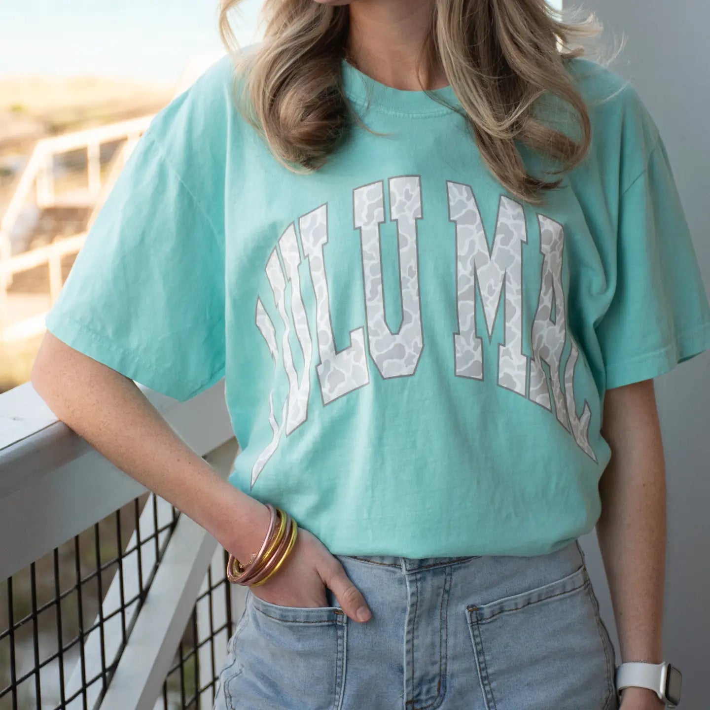 Lulu Mac Camo Teal Top
